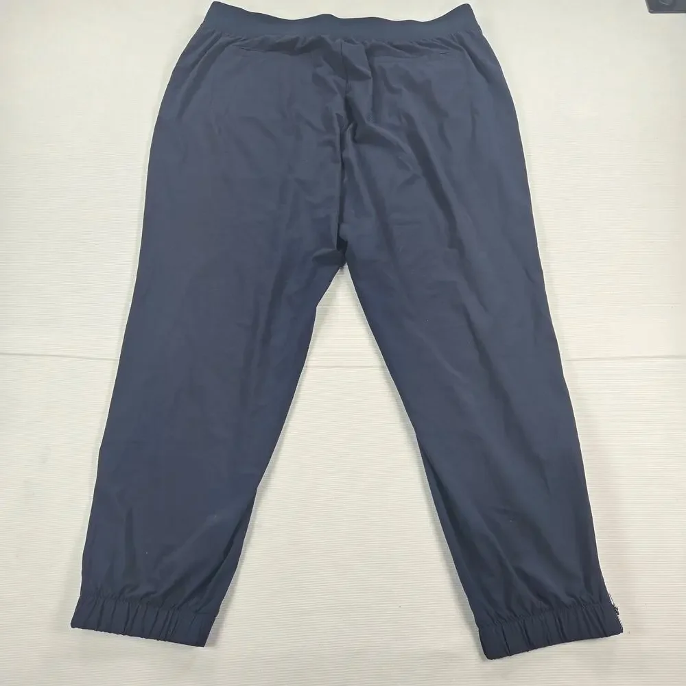 Athleta Mid Rise Brooklyn Ankle Pants in Navy Blue Women's Size 16 - Picture 6 of 6